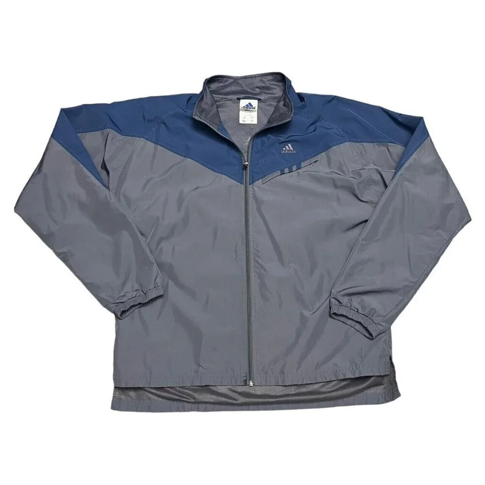 Adidas Vintage Y2K Light Designer Outdoor Windbreaker Jacket - Mens Medium